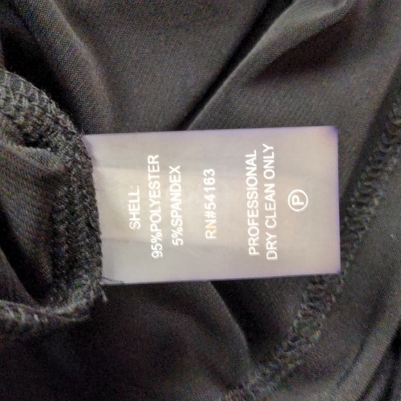 Calvin Klein Black Ruched Front Dress Size 8 - Picture 6 of 7